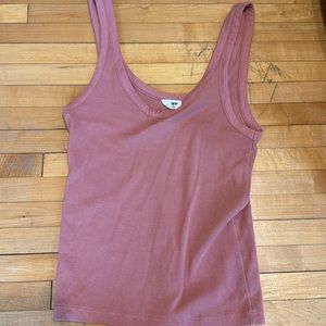 Cotton On Ribbed Tank Top- Crop, Pink color